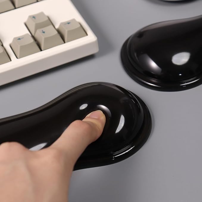 Ergonomic Silicone Gel Keyboard and Mouse Wrist Rest Set – Clear Wrist Rest - Image 6