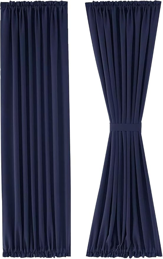 DWCN French Door Curtains – Rod Pocket Thermal Blackout Curtain - Image 6