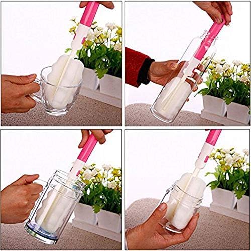 INVODA 4PCS Bottle Brush, Bottle Washer Set Long Sponge Bottle Cleaning Brushes - Image 4