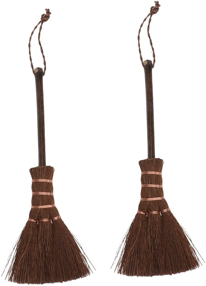 Happyyami 2pcs Mini Broom for Pet Hair Carpet Sweeper Brush Boys and Girls Mop by Happyyami