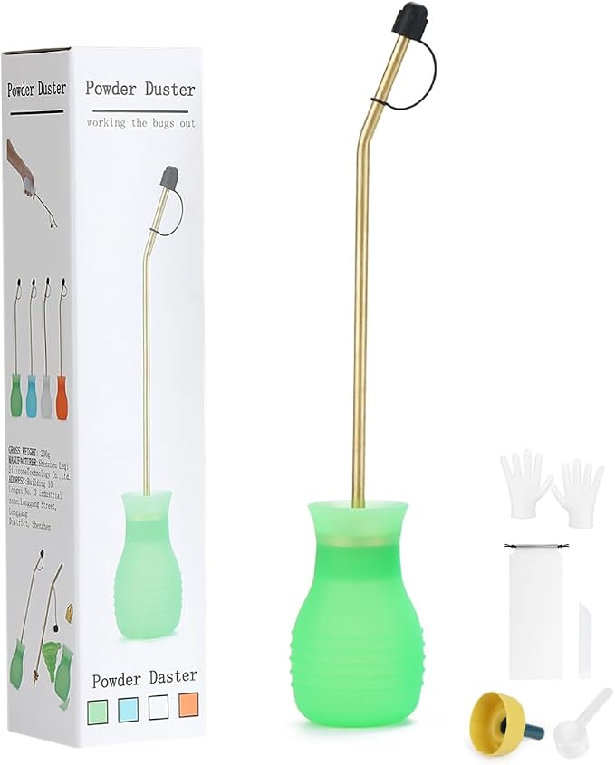 Powder Duster/Large Diatomaceous Earth Bulb Duster/Powder Applicator by DustFlux