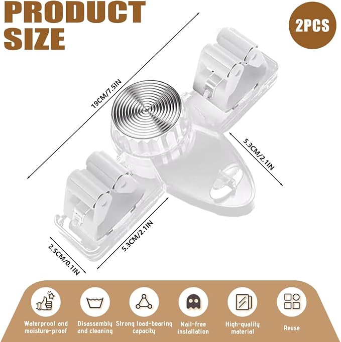 Broom and Mop Holder Wall Mount 2PCS Suction Cup Organizer - Image 6