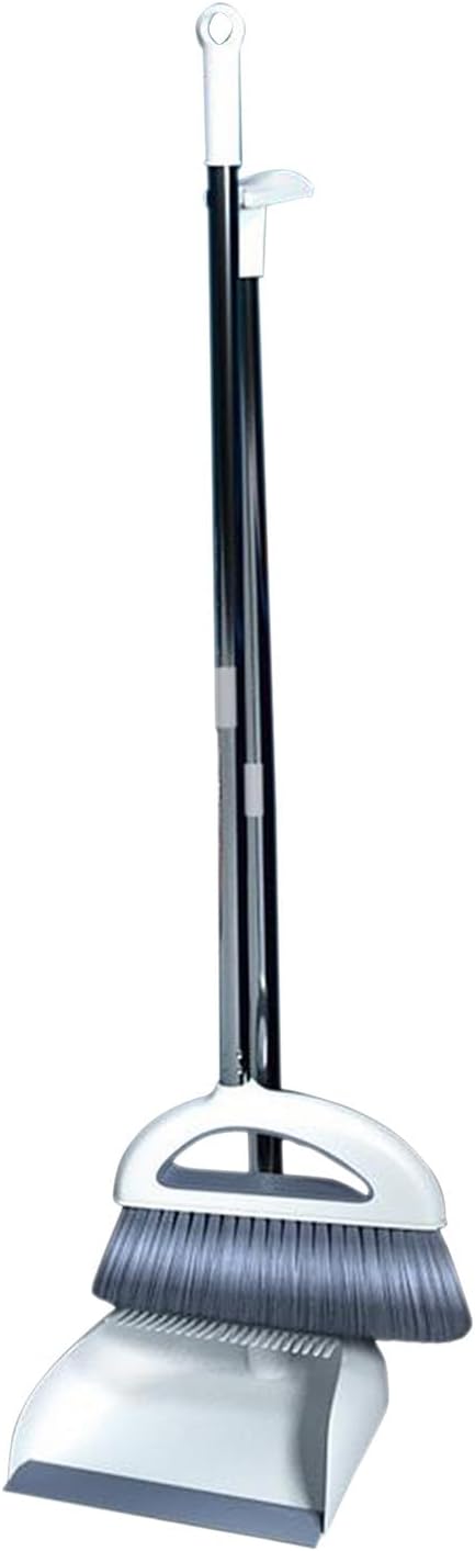 Broom and Dustpan Combo for Office, Broom and Dustpan Set for Home, Long Handle by CENGNIAN