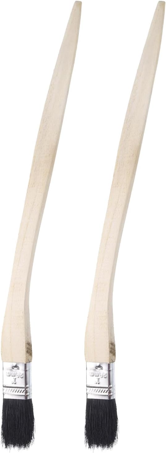 uxcell 2pcs Bent Radiator Paint Brush 1" Width Curved Wall Paint Soft Bristle by uxcell