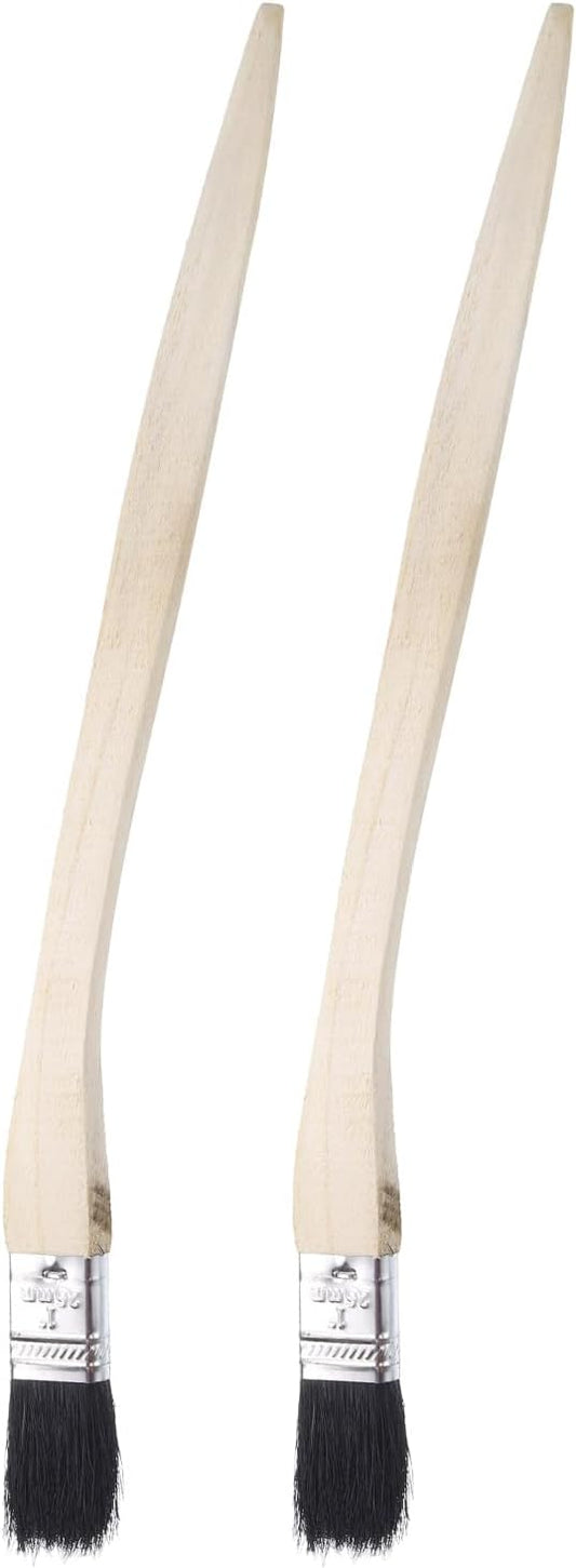 uxcell 2pcs Bent Radiator Paint Brush 1" Width Curved Wall Paint Soft Bristle by uxcell