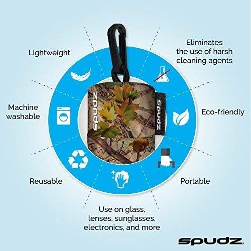 SPUDZ Ultra Variety Pack | Five 6" x 6" Microfiber Towels w/Neoprene Pouches | - Image 2