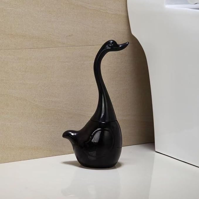Ceramic Toilet Brush and Holder, Cute Bathroom Decor Toilet Bowl Brush - Image 5