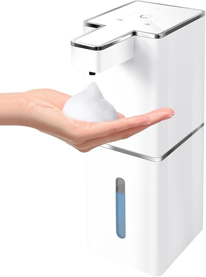 Automatic Foaming Soap Dispenser Touchless 380ml/12.8oz Rechargeable Hand Soap by JEMISUN