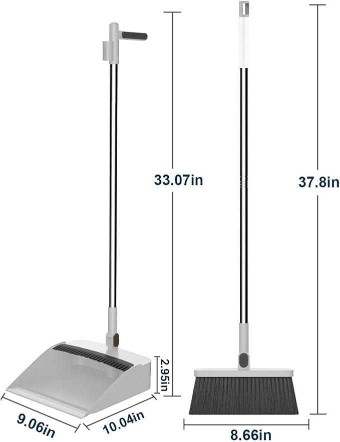37.8in Broom and Dustpan Set Foldable Hand Brooms - Image 2