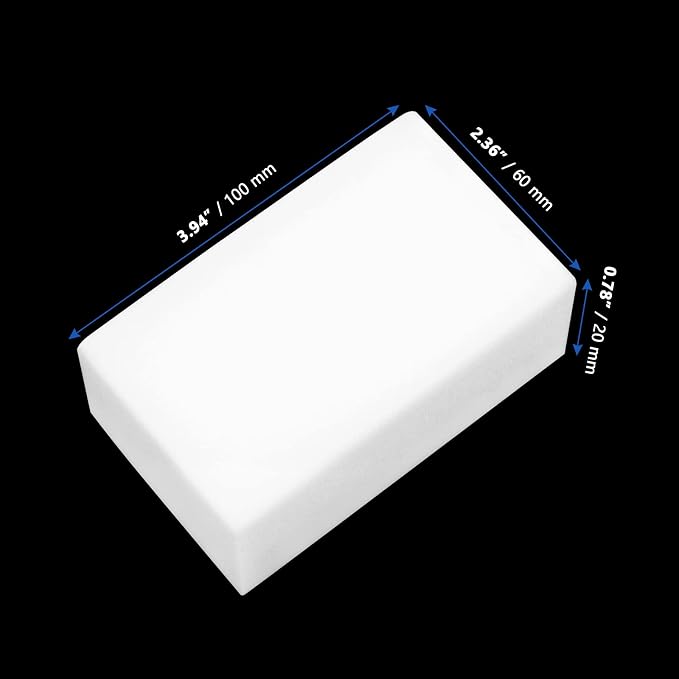 MANCHAP 100 Pack White Melamine Foam Sponge Cleaning Pads, Lightweight - Image 2