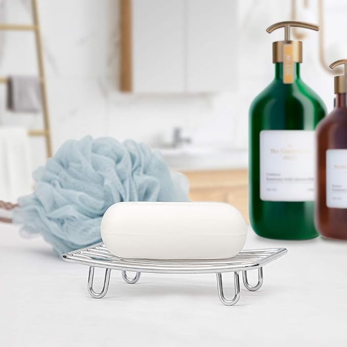 Bar Soap Dish Holder for Shower Bathroom Stainless Steel Rust Proof Self - Image 2