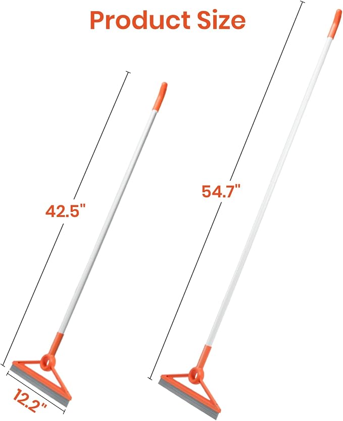 MAVRIZ Air Broom with Removable Rubber Strip and Broom Bristle, Squeegee Broom - Image 8