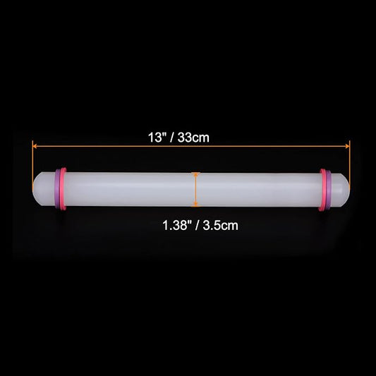 HARFINGTON Fondant Rolling Pin 13 Inch x 1.38 Inch Adjustable Guide Rings - Image 2