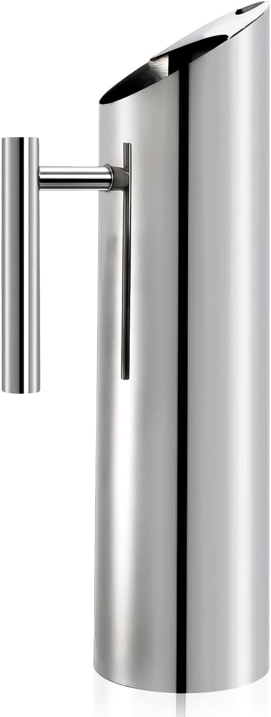 Hiceeden Stainless Steel Water Pitcher, 68oz/2L Modern Metal Pitcher by Hiceeden