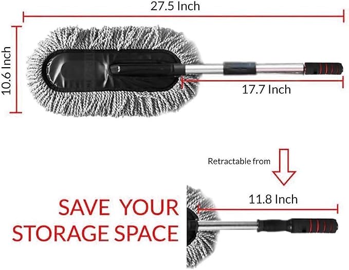 Microfiber Car Duster Exterior Interior Cleaner Cleaning Kit size 15.7 inch - Image 6