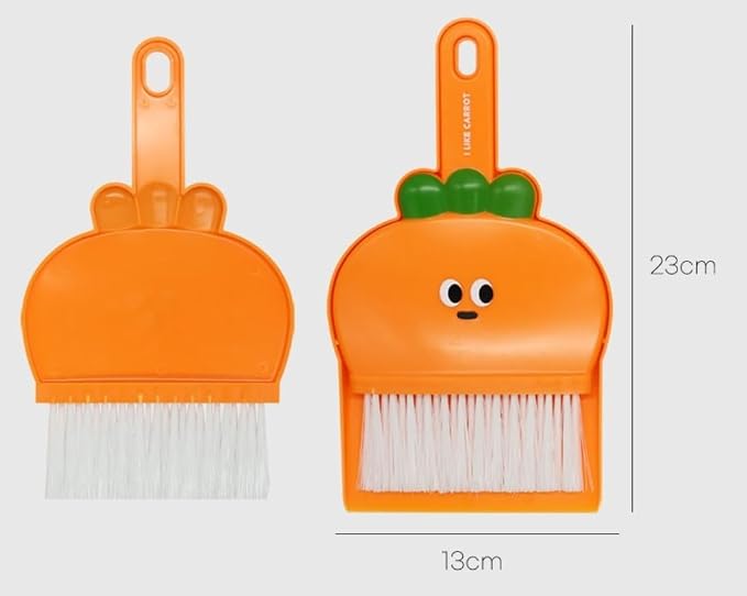Generic Cute Carrot Mini Broom and Dustpan Set - Image 4