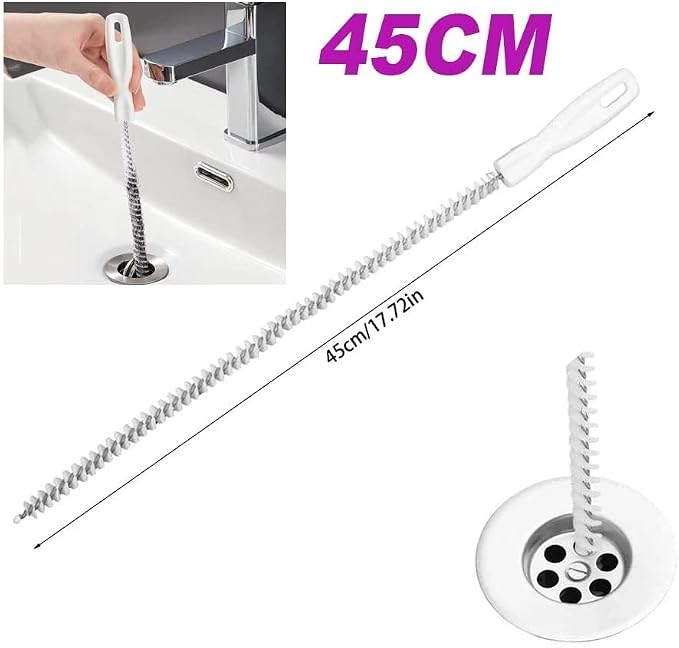 Pipe Dredging Brush Bathroom Hair Sewer Sink Cleaning Brush Drain Cleaner Clog - Image 3