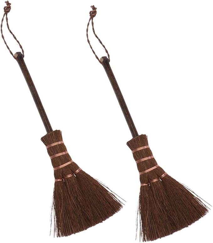 2pcs Hair Removal Broom for Carpet Hard Floors Mini Sweeper Broom Set for Pet by LIOOBO