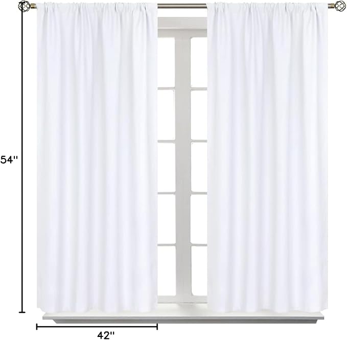BGment White Curtains 54 Inches Length - Image 8