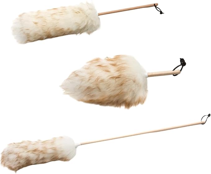 Wool Shop Lamb Wool Lanolin Dusters Deluxe Kit of 3 Sizes 10 in 24 in 36 in by Unknown