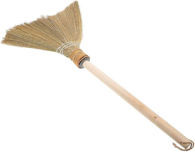 Natural Corn Whisk Broom with Detachable Handle 26.37In Lightweight Soft - Image 9