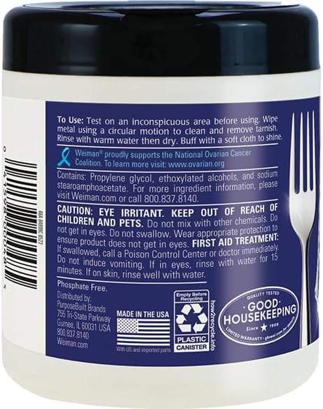 Weiman Jewelry Polish Cleaner, Tarnish Remover Wipes - Image 2