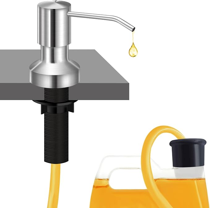 Sink Soap Dispenser for Kitchen Sink, Countertop Built in Sink Soap Dispenser by izolor