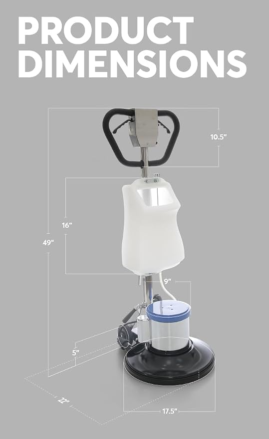 Industrial Floor Polisher Machine 17" with, 1.5 HP BF522 - Image 3
