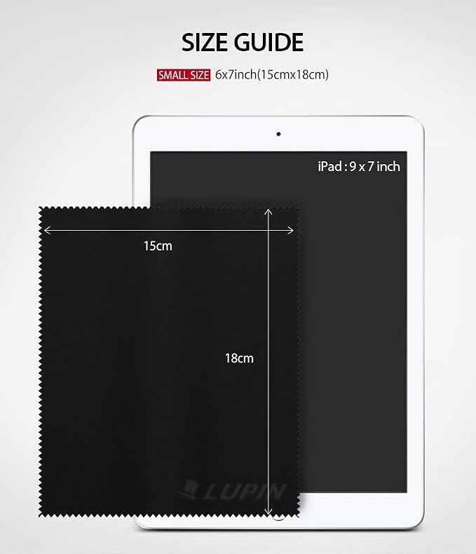 Lupin Microfiber Cleaning Cloths, 6 Pack Premium Ultra Lint Free Polishing Cloth - Image 5