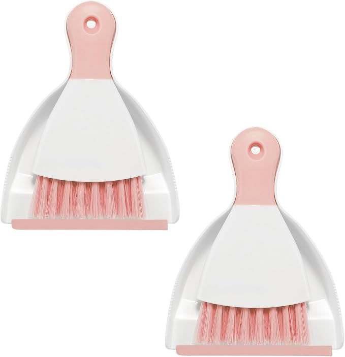 NACENA Mini Dustpan and Brush Set 2 Pack, Small Broom and Dustpan Set Dust Pan by NACENA