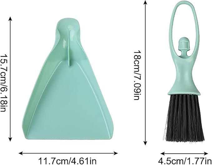 Long Handle Scrub Brushes for Cleaning Shower Small Dustpan Set Mini Design - Image 6