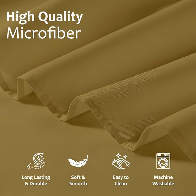 Shreem Linen Ruffled Bed Skirt with Split Corners, Gathered Style, 100% Microfiber, 16-Inch Drop, Dust Ruffle Bedskirt with Platform, Cal-King, Taupe