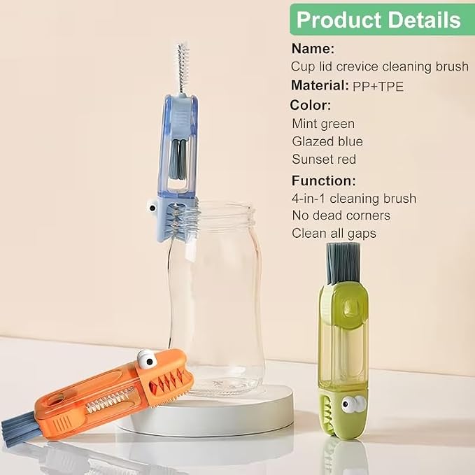 Megalobox 4 in 1 Cup Lid Cleaning Brush, Portable Water Bottle Cleaner Brush - Image 5