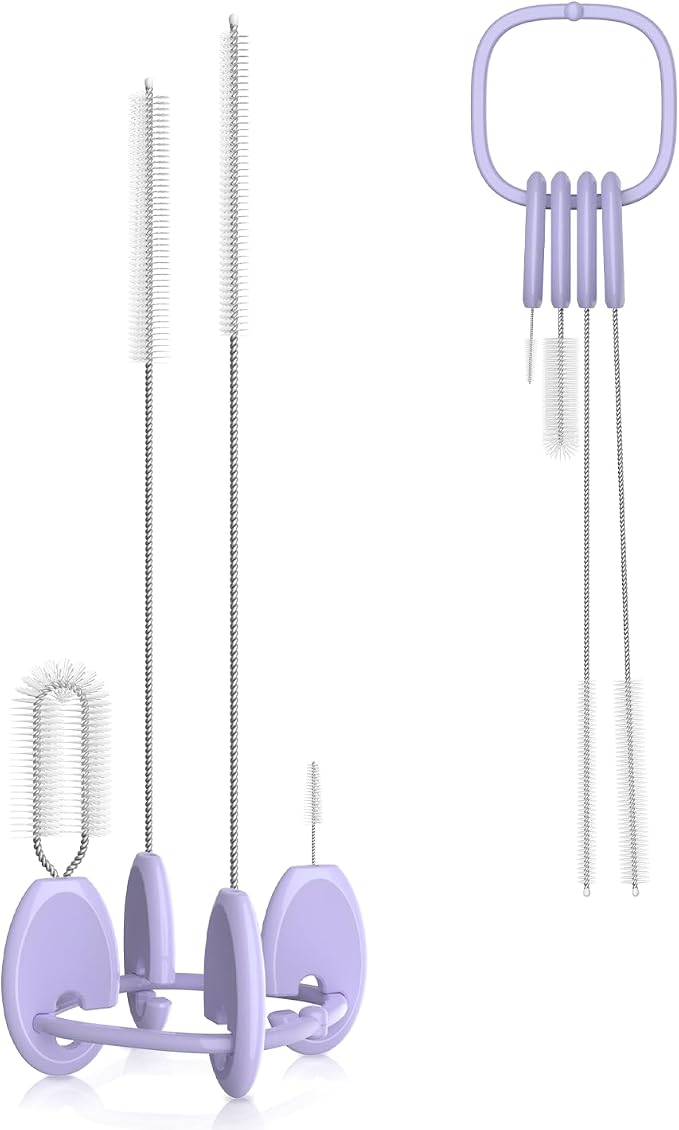 YOTIME Standing Straw Cleaner Brush Set, 4in1 Reusable Straw Brushes by YOTIME