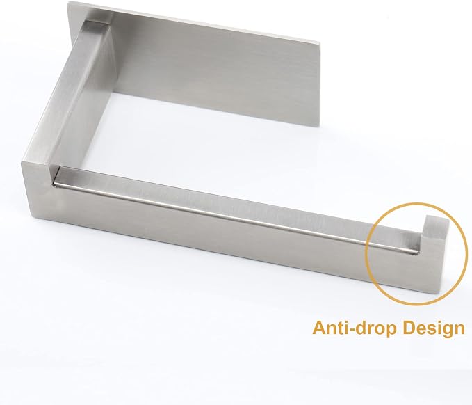 Toilet Paper Holder, Self Adhesive Tissue Holder Stainless Steel Rustproof - Image 4