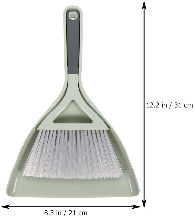 Mini Broom and Dustpan Set Portable Handheld Desktop Cleaning Kit Compact Small - Image 2