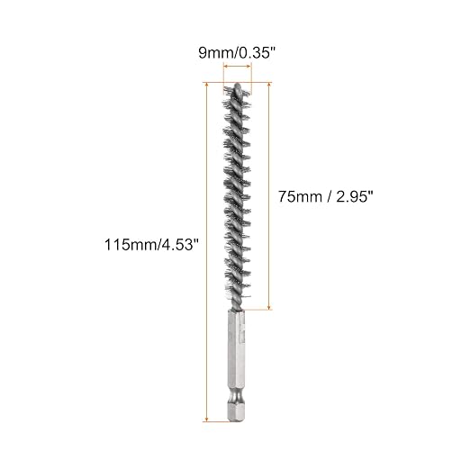 HARFINGTON 5Pcs Bore Brush Stainless Steel 9mm Dia Cleaning Twisted Wire Brush - Image 2