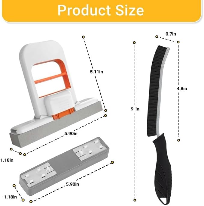Mini Mop and Cleaning Brush Set, Foldable Self-Squeeze Sponge Mini Mop & Hard - Image 3