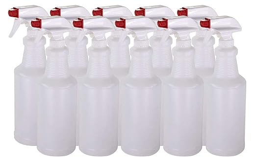 Pinnacle Mercantile Plastic Spray Bottles Leak Proof Technology Empty 32 oz by PinnacleMercantile