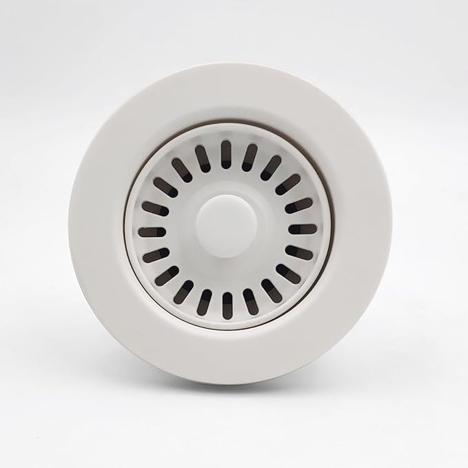 3-1/2 Inch Polymer White Sink Drain Assembly - Image 4