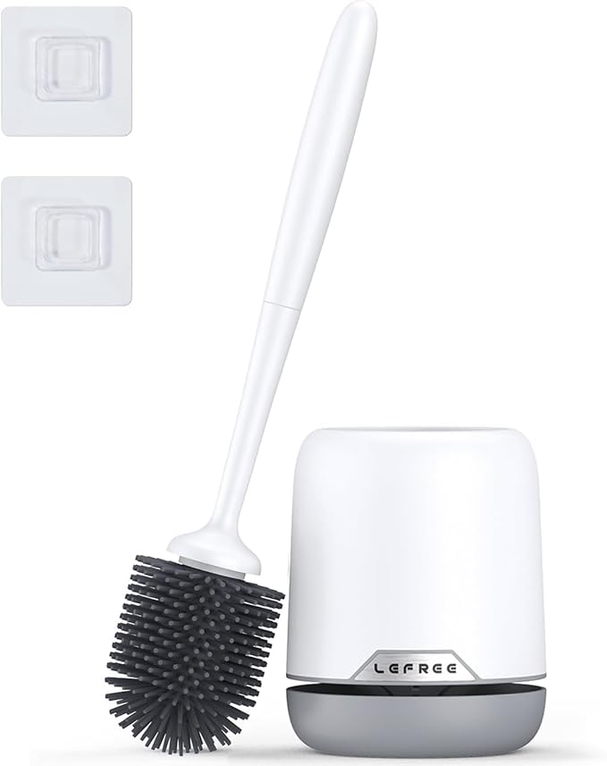 Lefree Toilet Brush and Holder Set, Silicone Brush by Lefree