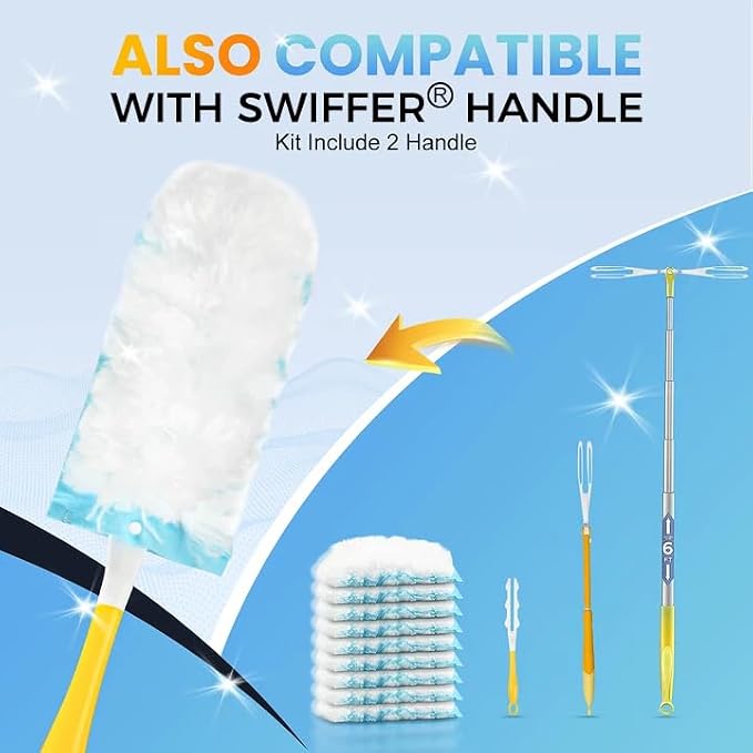 Duster Kit for Swiffer® Duster Refill: 50 Heavy Duty Refills + 2 Handles | 3X - Image 2