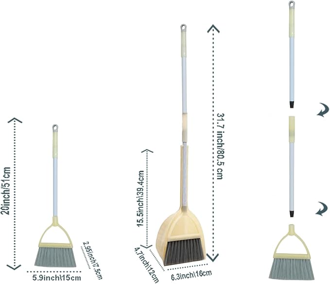 Mini Broom with Dustpan for Kids, Little Housekeeping Helper Set - Image 3