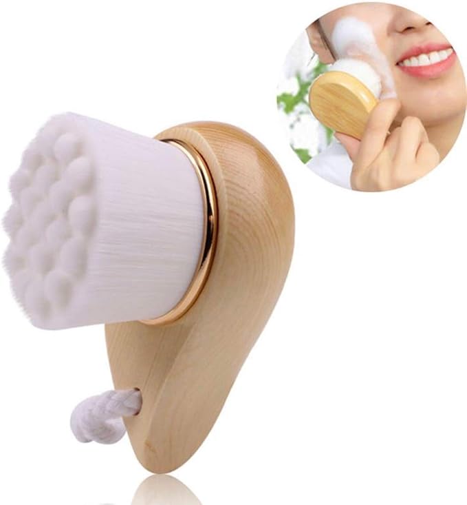 BeNat. Facial Bamboo Wood Handle Cleansing Brush. Extra-Soft Fiber Facial - Image 2