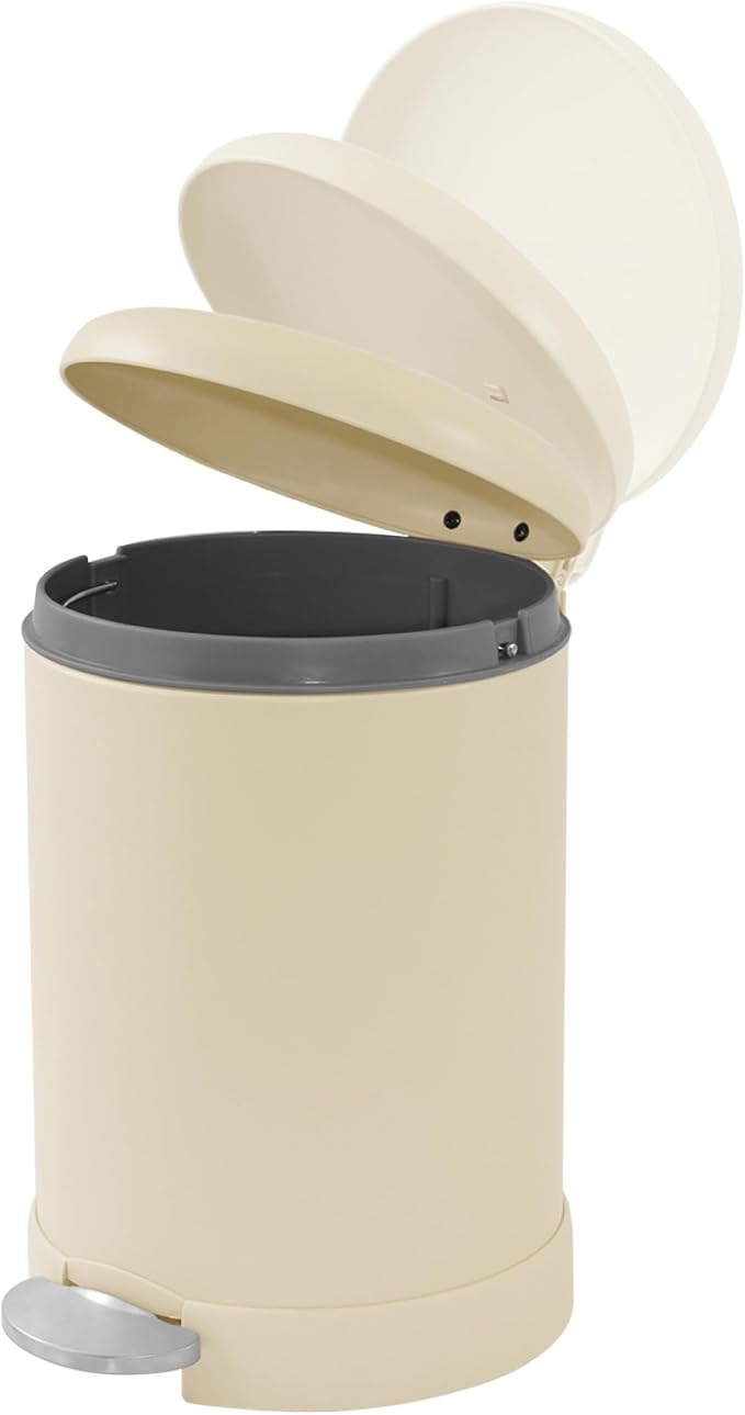 Glad Small Trash Can, 1.2 Gallon | Round Stainless Steel Garbage Bin - Image 4