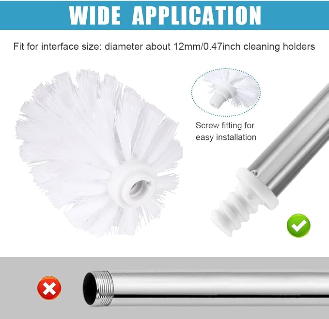 EKDJKK 2PCS Toilet Bowl Brush Replacement Head, Toilet Brush Head Replacement - Image 4