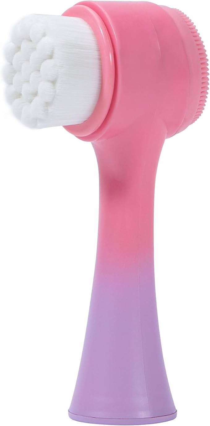 Face Brush 2 in 1, Silicone Facial Cleansing Exfoliating Brush Soft Bristles by BEOMEEN