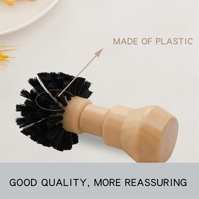 Coffee Portafilter Basket Cleaning Brush, Stiff Bristles and Wood Handle Coffee - Image 3