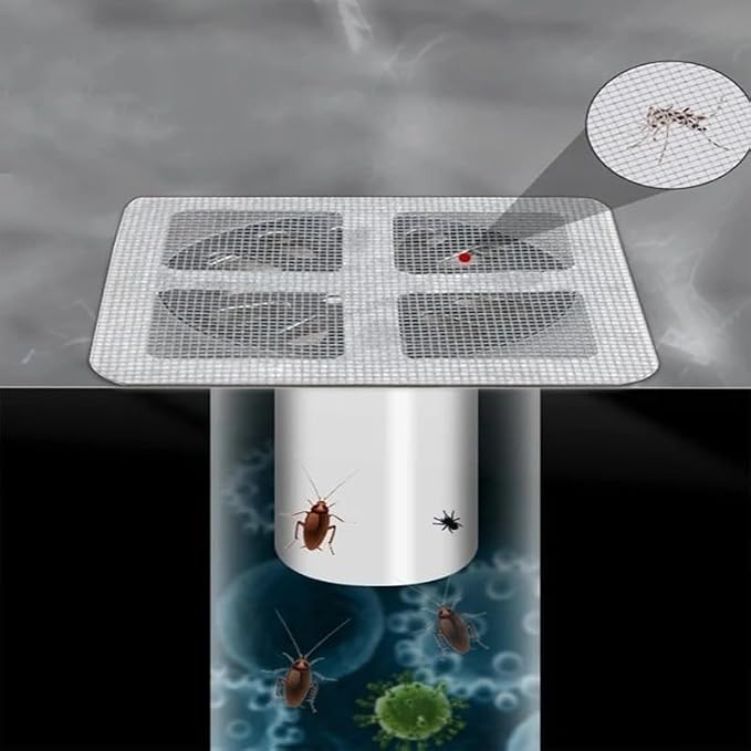 Disposable Shower Drain Cover Hair Catcher Shower Drain Mesh Stickers, - Image 4