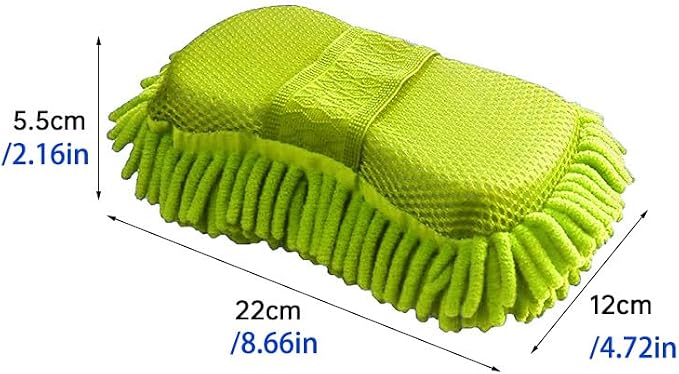 Microfiber Car Wash Sponge-Non-Scratch Wash Mitt-Two Sided Chenille Microfiber - Image 5